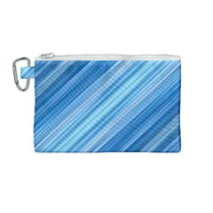 Ambience In Blue Canvas Cosmetic Bag (medium) by bruzer