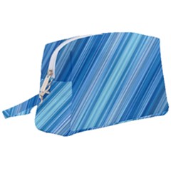 Ambience In Blue Wristlet Pouch Bag (large)