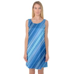 Ambience In Blue Sleeveless Satin Nightdress