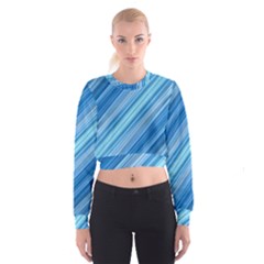 Ambience In Blue Cropped Sweatshirt by bruzer