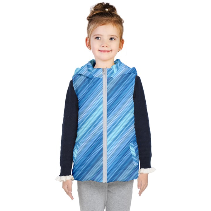 Ambience in Blue Kids  Hooded Puffer Vest