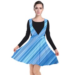 Ambience In Blue Plunge Pinafore Dress