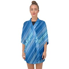 Ambience In Blue Half Sleeve Chiffon Kimono