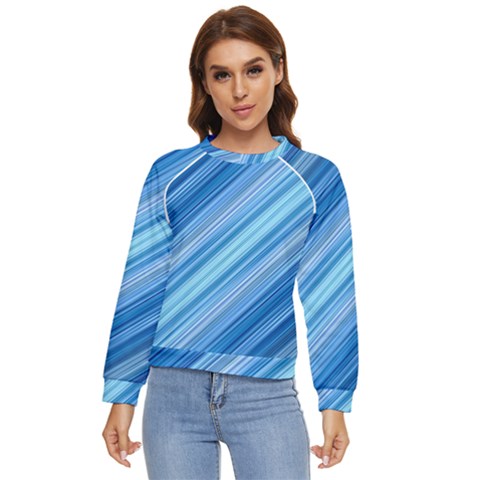 Ambience In Blue Women s Long Sleeve Raglan T-shirt by bruzer