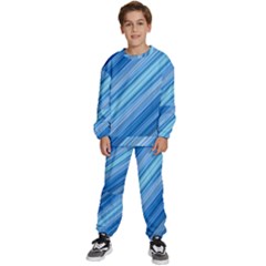 Ambience In Blue Kids  Sweatshirt Set by bruzer