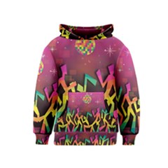 Dancing Colorful Disco Kids  Pullover Hoodie