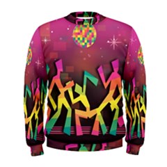 Dancing Colorful Disco Men s Sweatshirt