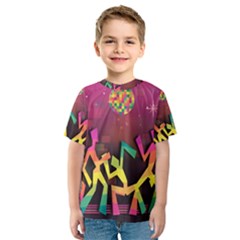 Dancing Colorful Disco Kids  Sport Mesh T-Shirt