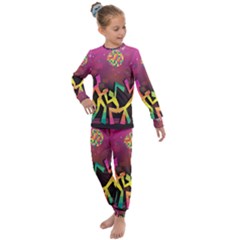 Dancing Colorful Disco Kids  Long Sleeve Set 