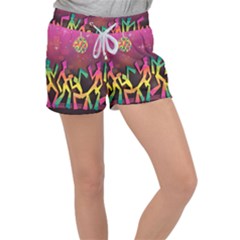 Dancing Colorful Disco Women s Velour Lounge Shorts by Bajindul