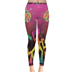 Dancing Colorful Disco Inside Out Leggings by Bajindul