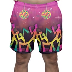 Dancing Colorful Disco Men s Shorts by Bajindul