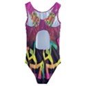 Dancing Colorful Disco Kids  Cut-Out Back One Piece Swimsuit View2