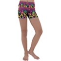 Dancing Colorful Disco Kids  Lightweight Velour Yoga Shorts View1