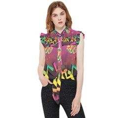 Dancing Colorful Disco Frill Detail Shirt by Bajindul