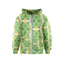 Green Pattern Retro Wallpaper Kids  Zipper Hoodie View1