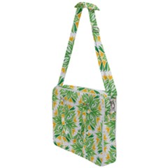 Green Pattern Retro Wallpaper Cross Body Office Bag by Bajindul