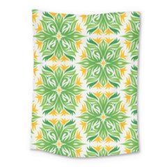 Green Pattern Retro Wallpaper Medium Tapestry