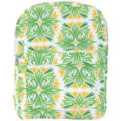 Green Pattern Retro Wallpaper Full Print Backpack by Bajindul