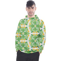 Green Pattern Retro Wallpaper Men s Pullover Hoodie