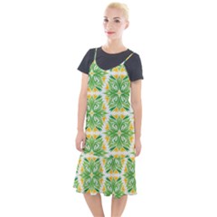 Green Pattern Retro Wallpaper Camis Fishtail Dress by Bajindul