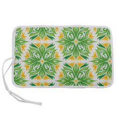 Green Pattern Retro Wallpaper Pen Storage Case (s) by Bajindul