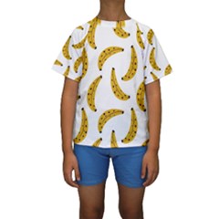 Banana Fruit Yellow Summer Kids  Short Sleeve Swimwear by Mariart