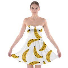 Banana Fruit Yellow Summer Strapless Bra Top Dress by Mariart