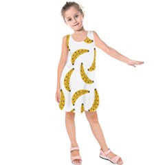 Banana Fruit Yellow Summer Kids  Sleeveless Dress by Mariart