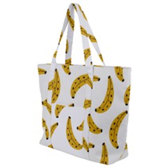 Banana Fruit Yellow Summer Zip Up Canvas Bag