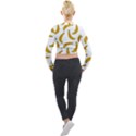 Banana Fruit Yellow Summer Long Sleeve Cropped Velvet Jacket View2