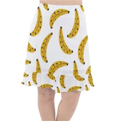 Banana Fruit Yellow Summer Fishtail Chiffon Skirt by Mariart