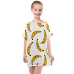 Banana Fruit Yellow Summer Kids  One Piece Chiffon Dress by Mariart