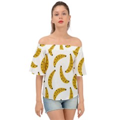 Banana Fruit Yellow Summer Off Shoulder Short Sleeve Top