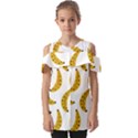 Banana Fruit Yellow Summer Fold Over Open Sleeve Top View1