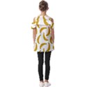 Banana Fruit Yellow Summer Fold Over Open Sleeve Top View2