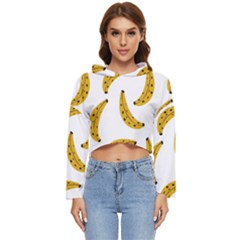 Banana Fruit Yellow Summer Women s Lightweight Cropped Hoodie