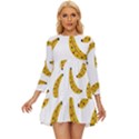 Banana Fruit Yellow Summer Long Sleeve Babydoll Dress View1