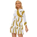 Banana Fruit Yellow Summer Long Sleeve Babydoll Dress View2