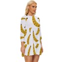 Banana Fruit Yellow Summer Long Sleeve Babydoll Dress View3