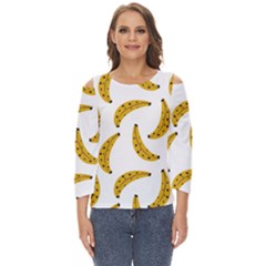 Banana Fruit Yellow Summer Cut Out Wide Sleeve Top