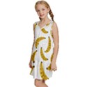 Banana Fruit Yellow Summer Kids  Sleeveless Tiered Mini Dress View2