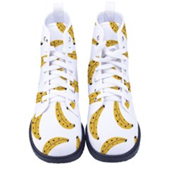 Banana Fruit Yellow Summer Kid s High-top Canvas Sneakers by Mariart