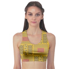 Digital Paper African Tribal Fitness Sports Bra by HermanTelo