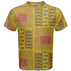 Digital Paper African Tribal Men s Cotton T-shirt by HermanTelo