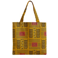 Digital Paper African Tribal Zipper Grocery Tote Bag by HermanTelo