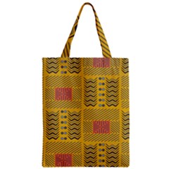 Digital Paper African Tribal Zipper Classic Tote Bag