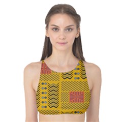 Digital Paper African Tribal Tank Bikini Top