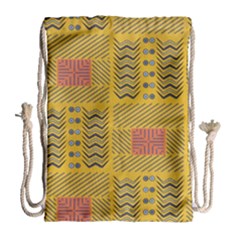 Digital Paper African Tribal Drawstring Bag (large) by HermanTelo