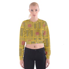 Digital Paper African Tribal Cropped Sweatshirt